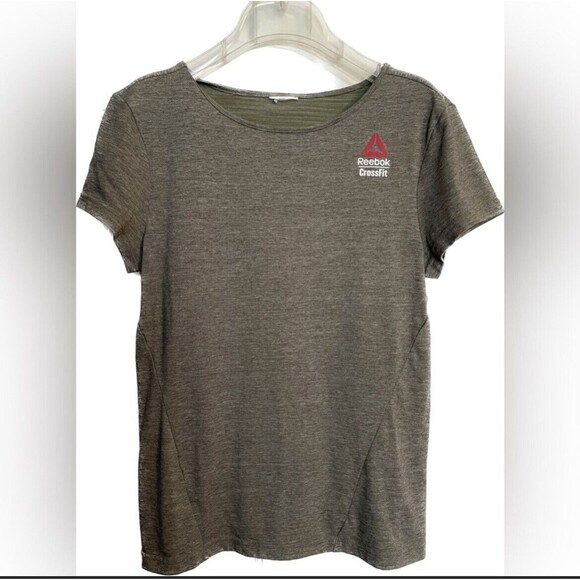 Reebok CrossFit XS T-Shirt Green Athletic ActivChill+Cotton Fitness Workout Top - Picture 4 of 5
